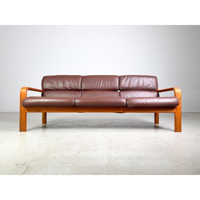 Wood Mid-Century 3-Seater Sofa in Teak from L. Olsen & Son For Sale - Image 7 of 11