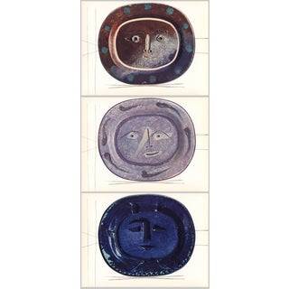 "Ceramiqués De Picasso" (Ceramics) 1948 True First Edition Prints - Blues - Set of 3 For Sale