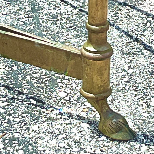 Vintage Regency Oval Brass Claw Foot Coffee Table For Sale In West Palm - Image 6 of 10