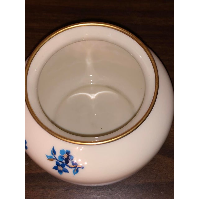 Vintage Lenox "Pagoda" Blue & Gold Porcelain Vases & Bowl - Set of 3 For Sale - Image 15 of 18