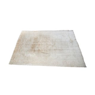 Vintage Platinum Oushak Rug - 6'2" x 9'7" For Sale