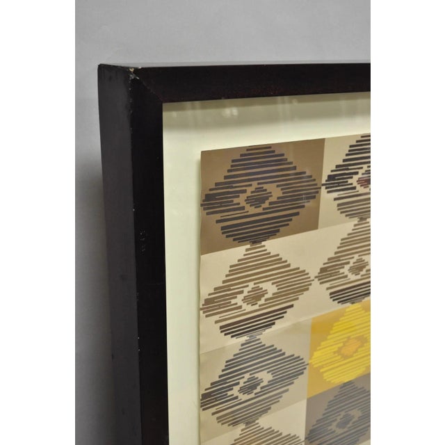 Contemporary Modern Melissa Wood Ikat Abstract Large 80" Glicees Print Wall Art For Sale - Image 15 of 18