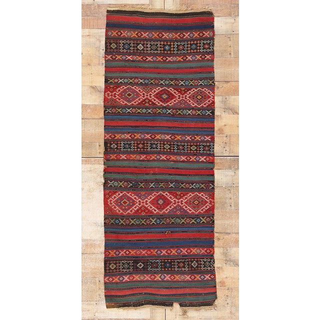 1880's Antique Caucasian Shahsavan Kilim Rug - 02'06 X 06'09 For Sale - Image 9 of 9