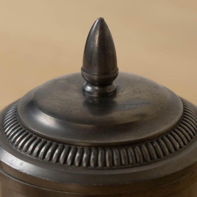1940s French Pewter Canister For Sale In Los Angeles - Image 6 of 10