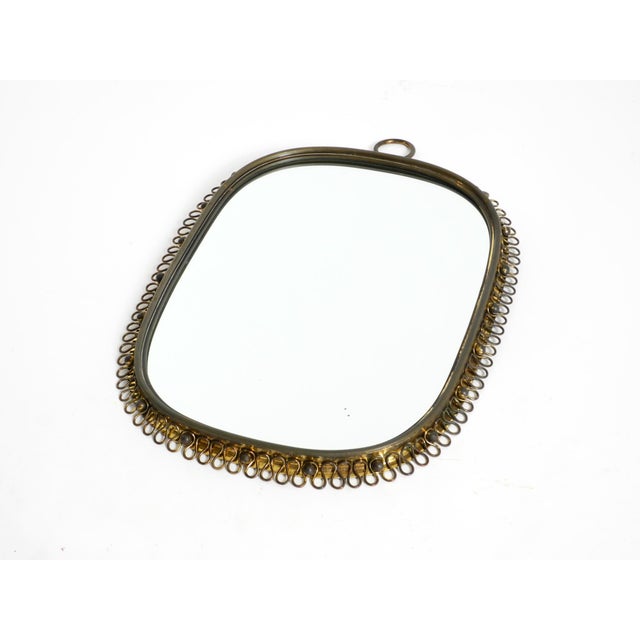 1950s Mid-Century Modern Brass Wall Mirror by Josef Frank for Svenskt Tenn, Sweden, 1950s For Sale - Image 5 of 18