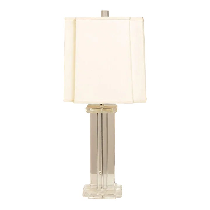 Clearlite by Bauer Vintage Acrylic Table Lamp Chairish