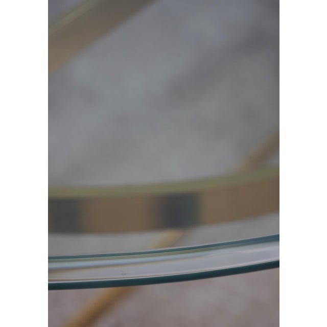 Labarge Brass & Glass Horse Head Demilune Console Table For Sale In Philadelphia - Image 6 of 13