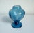 Ink Blue Vintage Biot France Bubble Glass Footed Bud Vase For Sale - Image 8 of 8