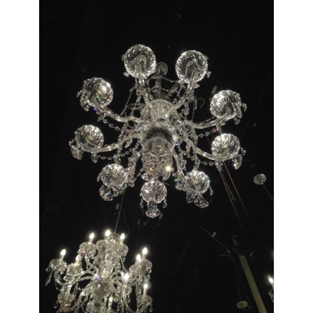 Schonbek Olde World Nine-Light Chandelier, Swarovski Crystal, Silver, 27 In For Sale In Miami - Image 6 of 6