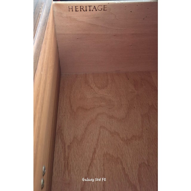 Vintage Jim Peed for Drexel Heritage "Esperanto" 4-Piece Walnut Bedroom Set For Sale - Image 11 of 11