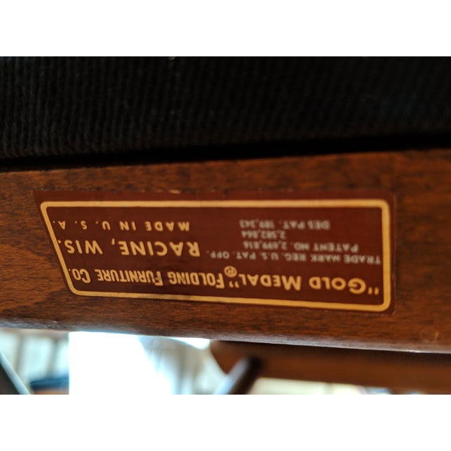 1960s Vintage Gold Medal Furniture Co. Director's Chairs A Pair