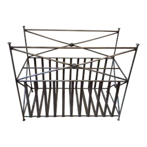 Hollywood Regency Style Metal Magazine Rack