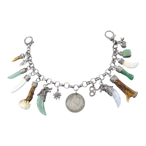 Vintage Bavarian Traditional Costume Jewelry Charivari With Hunting Pendants