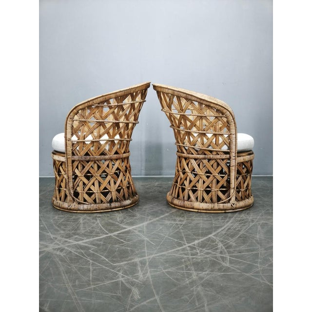 Italian Bamboo and Rattan Lounge Chairs, 1960s, Set of 2 For Sale - Image 18 of 18