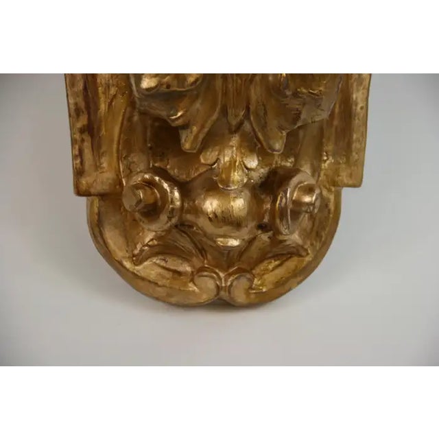 1950s Oversized Gilt Wall Bracket For Sale In Los Angeles - Image 6 of 6