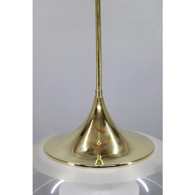 1970s Mid-Century Italian Brass and Plastic Pendant Lamp, 1970s For Sale - Image 5 of 11
