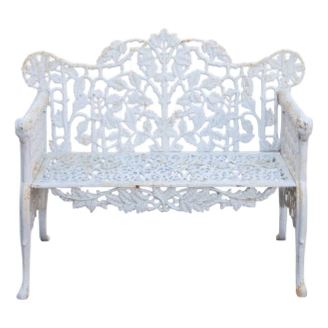 Victorian Cast Iron Bench, 1940s For Sale