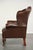 2000 - 2009 Chesterfield Wing Chair in Cowhide Leather For Sale - Image 5 of 13