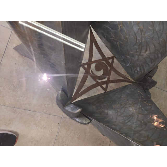 Steel Brutalist Dining Table For Sale - Image 11 of 11