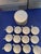 Gorgeous new fine china, white with platinum rim. Beautiful neutral color makes it easy to add any color linens to the...
