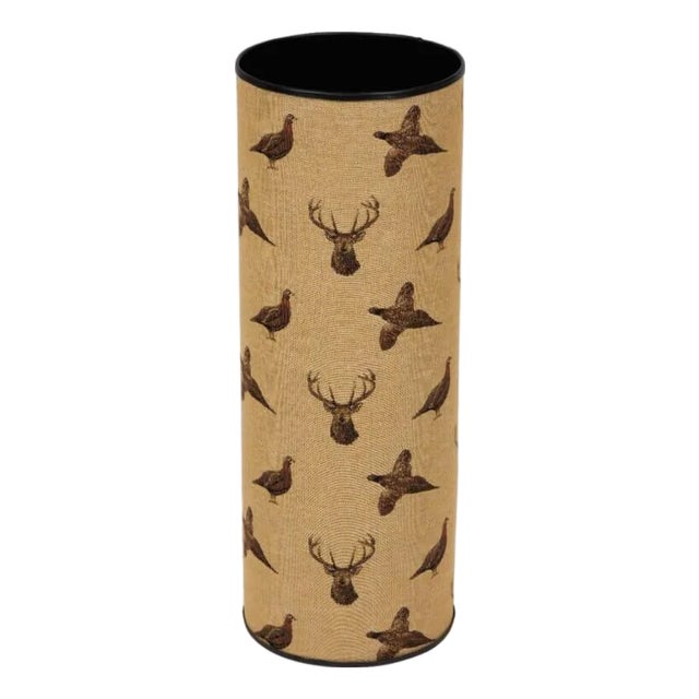 Highland Beige Tapestry Umbrella Stand For Sale