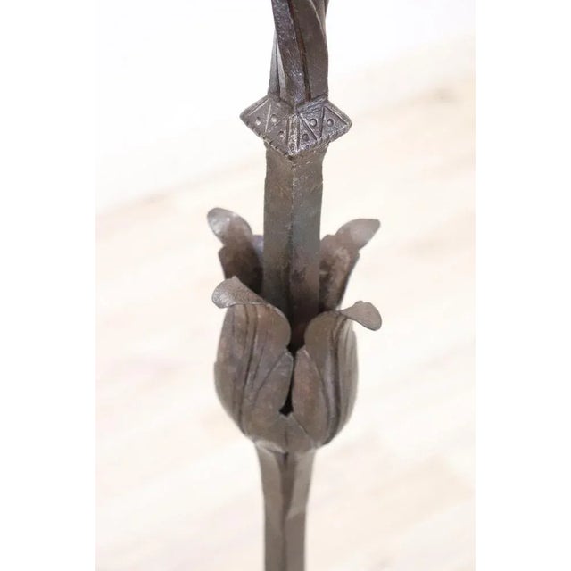 Antique Candelabra in Forged Iron, 1650s For Sale - Image 5 of 13