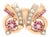 Vintage Rose Gold, Diamond, and Ruby Pendant For Sale