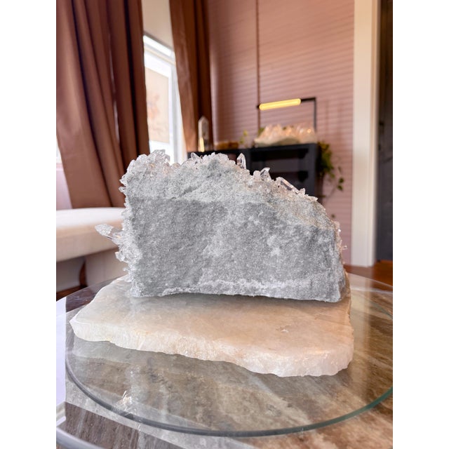 Himalayan Quartz Crystal Cluster – High Clarity Multi-Point Formation, Sculptural Natural Specimen "Odette" For Sale - Image 12 of 18