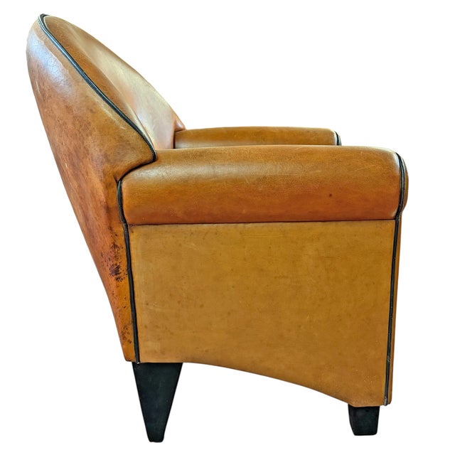 Animal Skin Pair of Club Chairs by Bart Van Bekhoven For Sale - Image 7 of 16