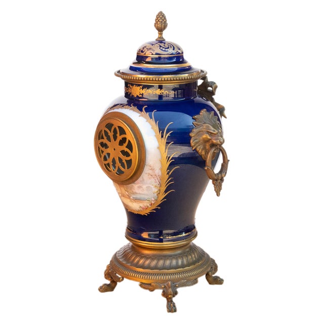 Antique French Sèvres Porcelain G. Poitevin Ormolu Japy Freres 8 Day Clock 1875 For Sale - Image 11 of 18