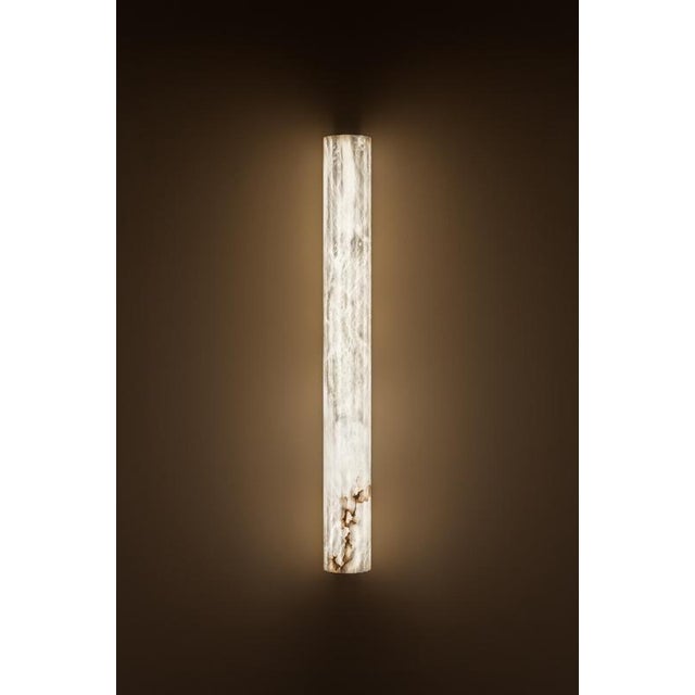 Metal Roller WS Small Wall Lamp by United Alabaster For Sale - Image 7 of 16