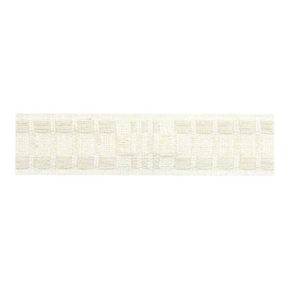 Sample - Schumacher Carmo Tape Narrow in Ivory For Sale