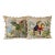 Vintage Tropical Bird Needlepoint Pillows With Tassel Trim Velvet Back-Pair For Sale