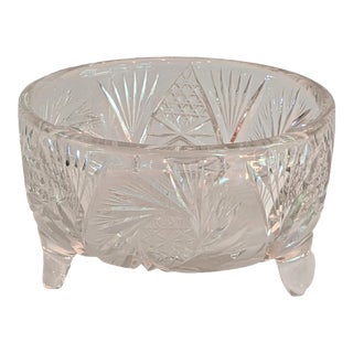 Footed Crystal Bowl - Bohemia For Sale