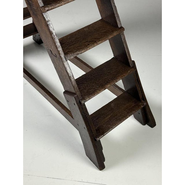 Eglish nOak Library Stairs For Sale - Image 4 of 18