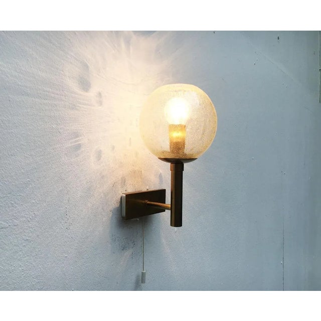 Gold Mid-Century Modern German Brass and Glass Sconces from Doria Leuchten, Set of 2 For Sale - Image 8 of 18