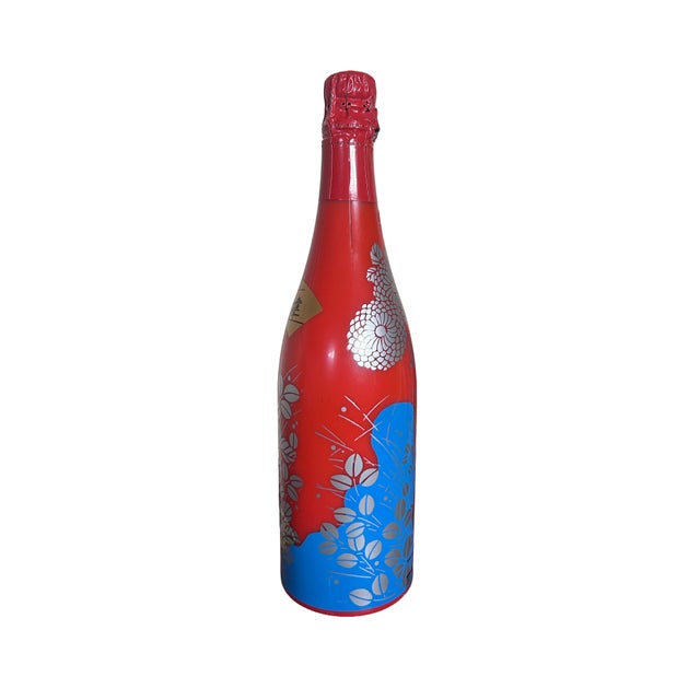 Red Vintage 1988 Taittenger Collection Featuring Design of Japenese Artist Toshimitsu Imai For Sale - Image 8 of 8