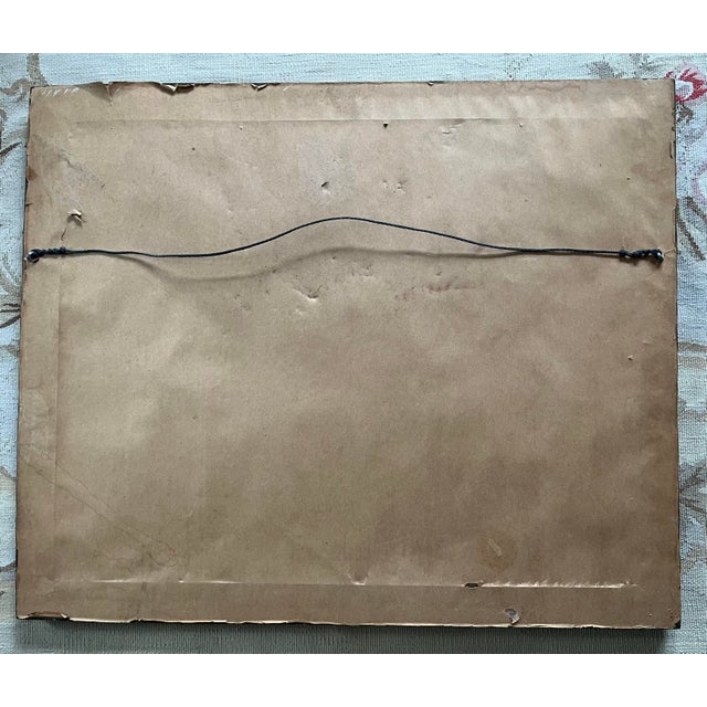 Mid 20th Century Vintage Chinese Birds and Bamboo Painting on Silk, Framed For Sale - Image 9 of 9