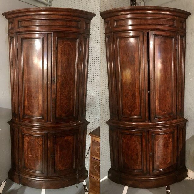 Wood Louis Philippe “encoinures” Corner Cabinets - a Pair For Sale - Image 7 of 7
