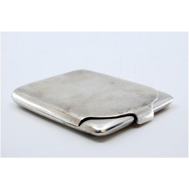 Plain Silver Matchbook with Gold Interior and Hinged Lid For Sale - Image 9 of 11
