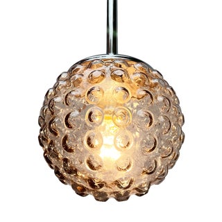 Vintage German Space Age Glass Ball Pendant Lamps by Rolf Krüger for Staff, 1970s, Set of 4 For Sale