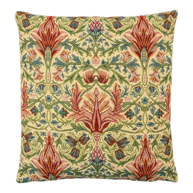 Morris Snakeshead Tapestry Cushion With Feather Filler - 46x46cm (18"x18") For Sale