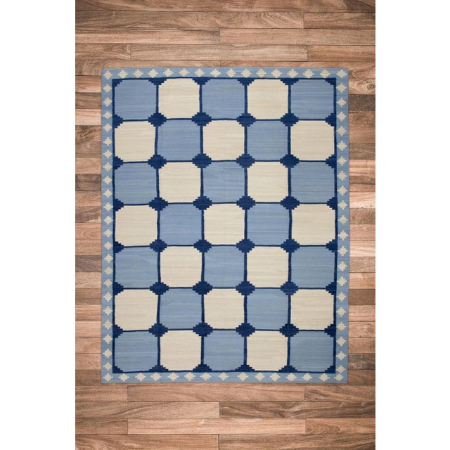 Textile Modern Handmade Turkish Kilim Rug 9'5"x 12'1" For Sale - Image 7 of 7