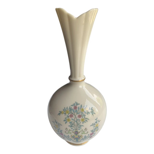 Vintage 1960s Lenox Floral Bud Vase For Sale