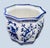 Early 21st Century Large Blue and White Chinoiserie Porcelain Planter For Sale - Image 5 of 7