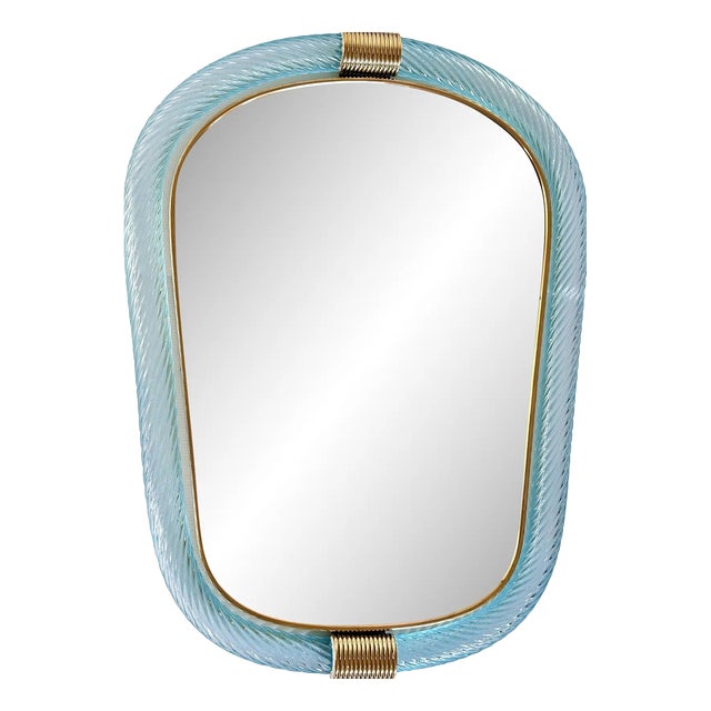 Venetian Azure Mirror with Murano Glass by Simoeng for Simoeng For Sale