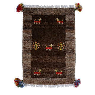 Gabbeh Rug in Handspun Wool, 1990s For Sale