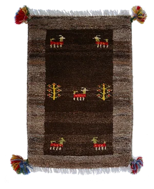 Gabbeh Rug in Handspun Wool, 1990s