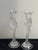Pair of Frosted Crystal Snow Kissing Doves Candlesticks Sign Igor Carl Faberge for the House of Faberge Made in France For Sale - Image 10 of 18