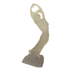 Tall Frosted Lucite Figurine Dancing